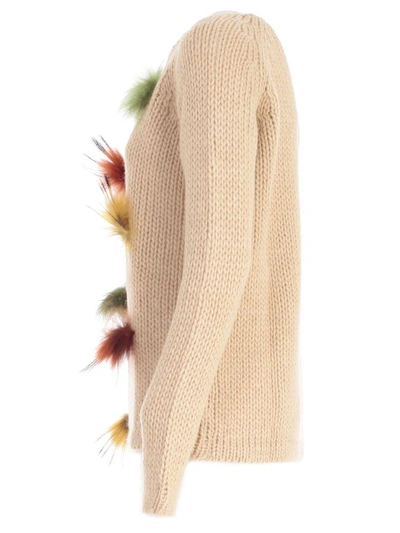 Shop Blugirl Sweater In Nude & Neutrals