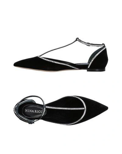 Shop Nina Ricci Ballet Flats In Black