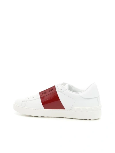 Shop Valentino Open Sneakers In Bianco Scarlet|bianco