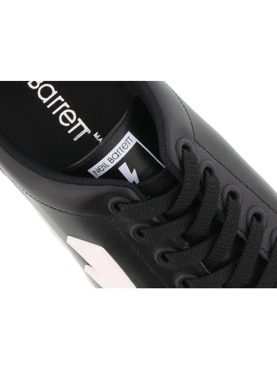 Shop Neil Barrett Thunderbolt Sneaker In Black-white