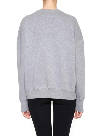 Shop Alexander Mcqueen Embroidered Sweatshirt In Grey|grigio