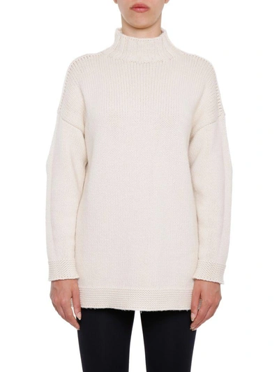 Shop Alexander Mcqueen Cashmere Turtleneck In Ivory|bianco