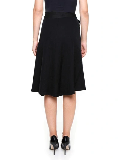 Shop Jw Anderson Asymmetric Wool Skirt In Black|nero