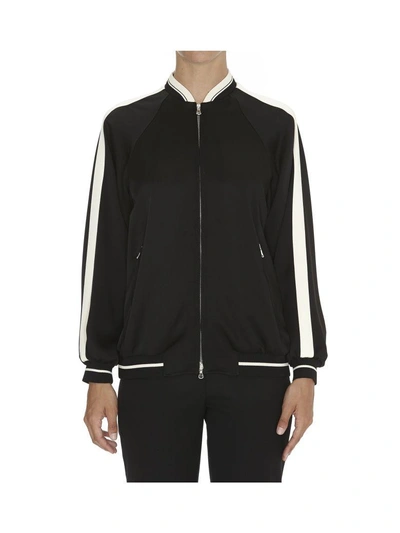 Shop Red Valentino Eagle Detail Bomber Jacket In Black