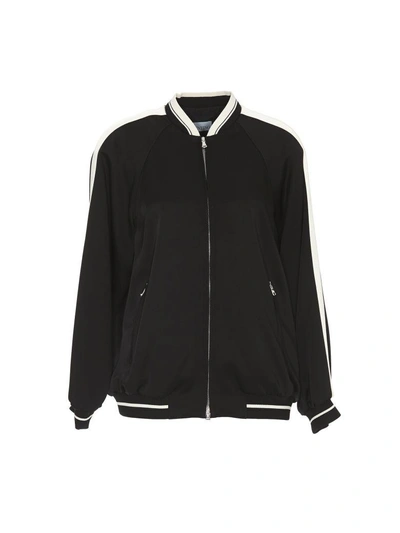 Shop Red Valentino Eagle Detail Bomber Jacket In Black