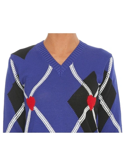 Shop Msgm Sweater In Blue