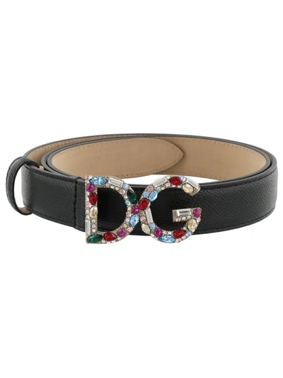 Shop Dolce & Gabbana Belt In Black