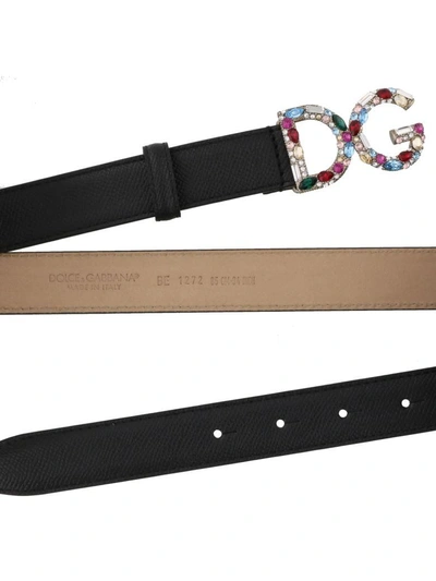 Shop Dolce & Gabbana Belt In Black