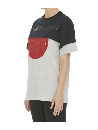 Shop Golden Goose Bonnie Tshirt In Dark Blue Green Grey