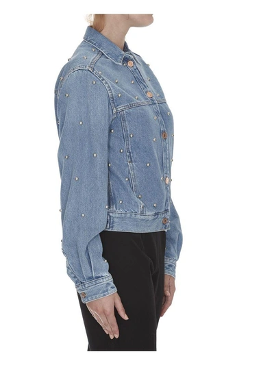 Shop Isabel Marant Étoile Coften Denim Jacket In Light Blue