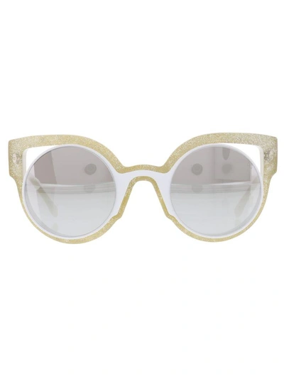 Shop Fendi Paradeyes Sunglasses In Gold