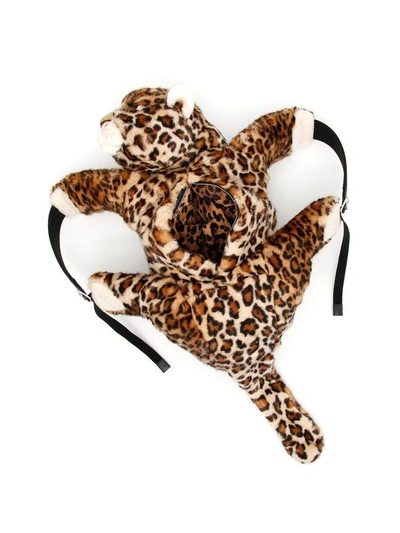 Shop Dolce & Gabbana Leopard Backpack In Naturale Nero|beige