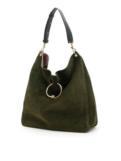 Shop Jw Anderson Hobo Pierce Bag In Olive|nero