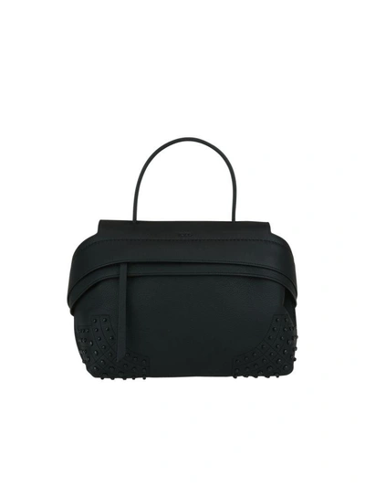 Shop Tod's Medium Wave Bag In Black