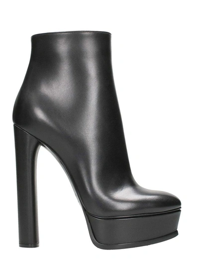 Shop Casadei Platform Booties In Black