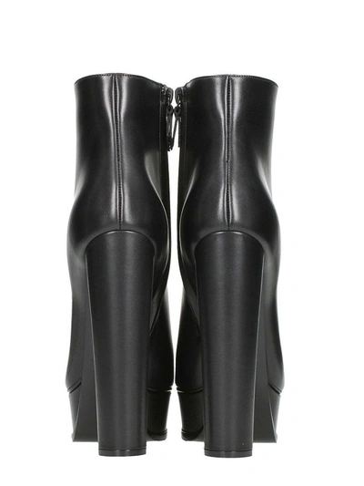 Shop Casadei Platform Booties In Black