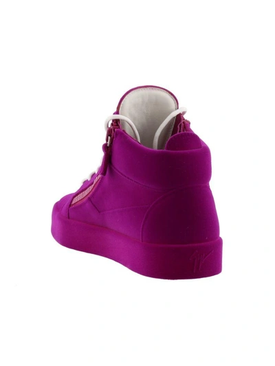 Shop Giuseppe Zanotti The Unfinished Sneaker In Fuchsia