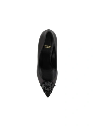 Shop Versace Decollete In Black