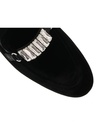 Shop Giuseppe Zanotti Clover Loafers In Black