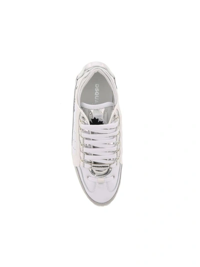 Shop Dsquared2 551 Sneaker In White Silver