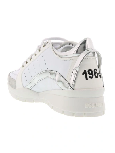 Shop Dsquared2 551 Sneaker In White Silver