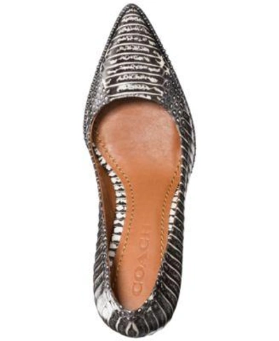 Shop Coach Beadchain Snake Pumps In Black/ White