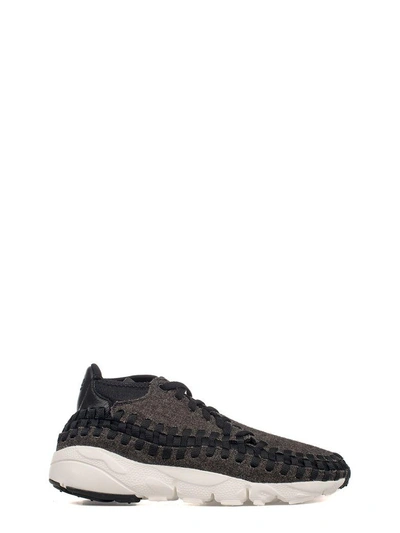 Shop Nike Dark Gray Air Footscape Woven Sneakers