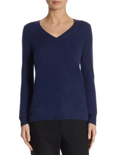 Shop Saks Fifth Avenue Collection Cashmere V-neck Sweater In Rouge