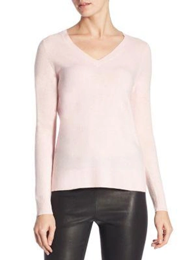 Shop Saks Fifth Avenue Collection Cashmere V-neck Jumper In Light Pink