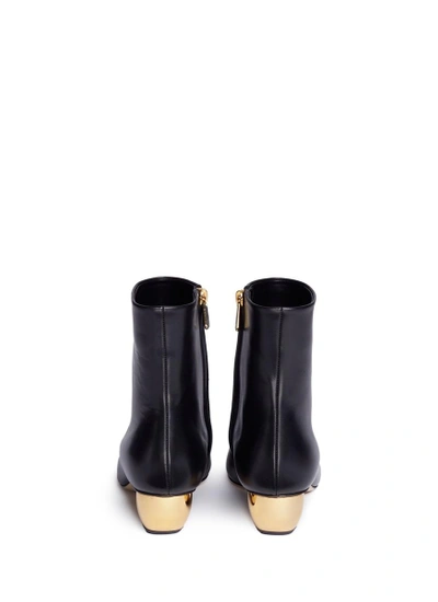 Shop Paul Andrew 'brancusi' Orb Heel Leather Ankle Boots