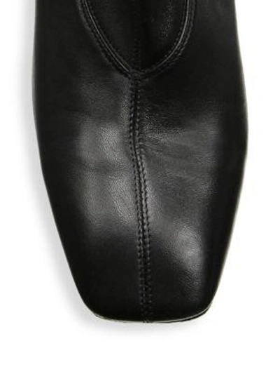 Shop Helmut Lang Studded Heel Stretch Leather Booties In Black