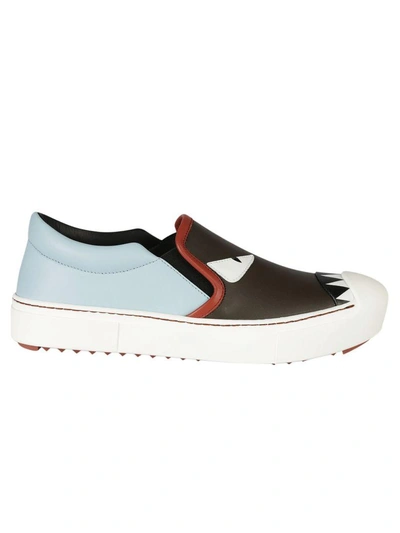 Shop Fendi Bag Bugs Sneakers In Carbone