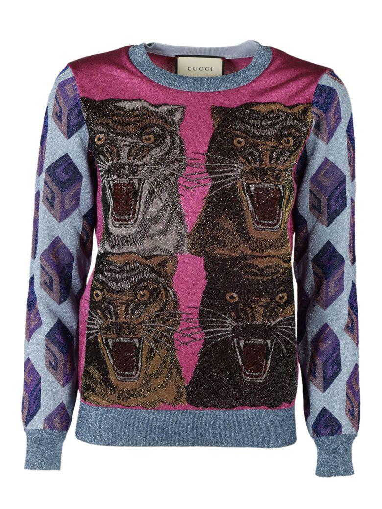 gucci tiger intarsia sweater