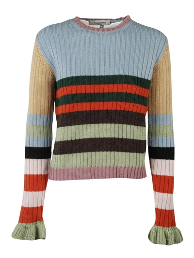 Shop Valentino Striped Sweater In Multicolor