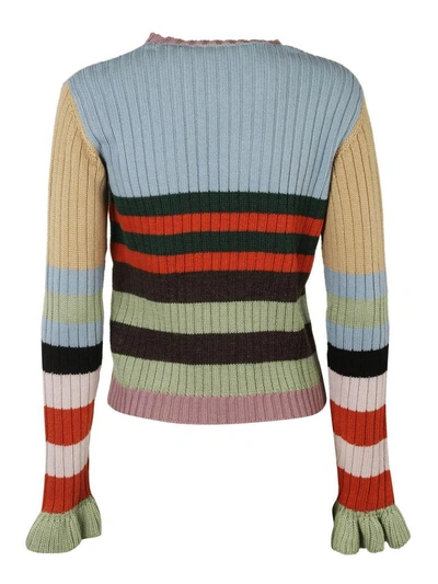 Shop Valentino Striped Sweater In Multicolor