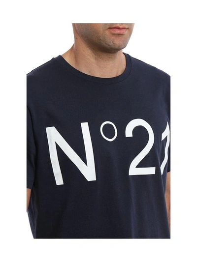 Shop N°21 N.21 T-shirt With Logo N. 21 In Blue