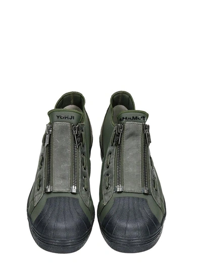 Shop Y-3 Super Zip Sneakers In Green