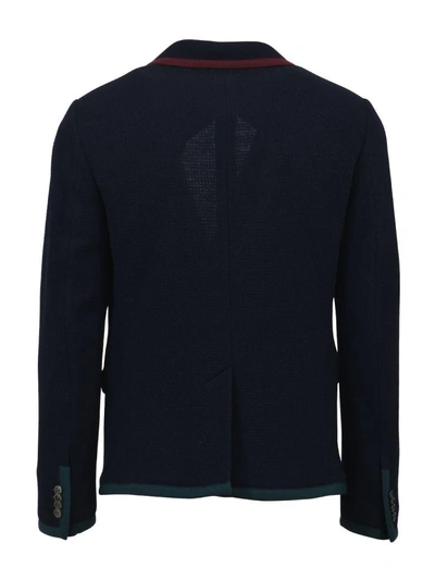 Shop Gucci Cambridge Jacket In Blue
