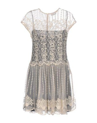 Shop Red Valentino Short Dresses In Ivory