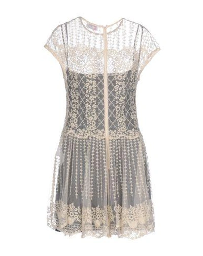 Shop Red Valentino Short Dresses In Ivory