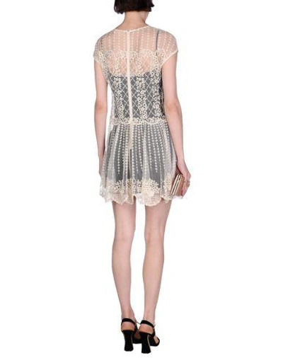 Shop Red Valentino Short Dresses In Ivory