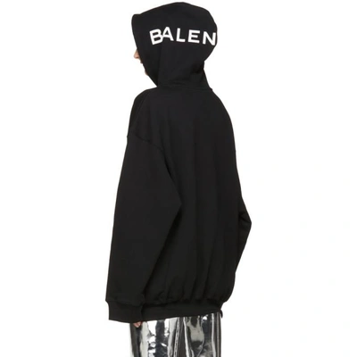 Shop Balenciaga Black Logo Hoodie