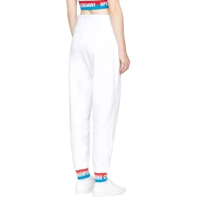 Shop Opening Ceremony White Elastic Logo Lounge Pants