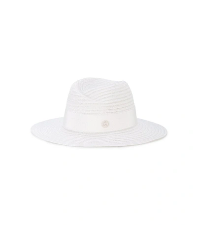 Shop Maison Michel White Virginie Timeless Straw Hat