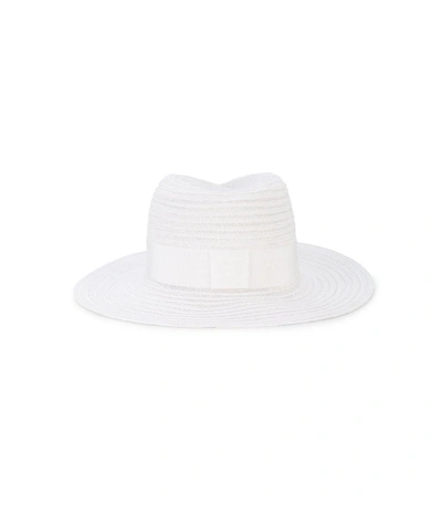 Shop Maison Michel White Virginie Timeless Straw Hat