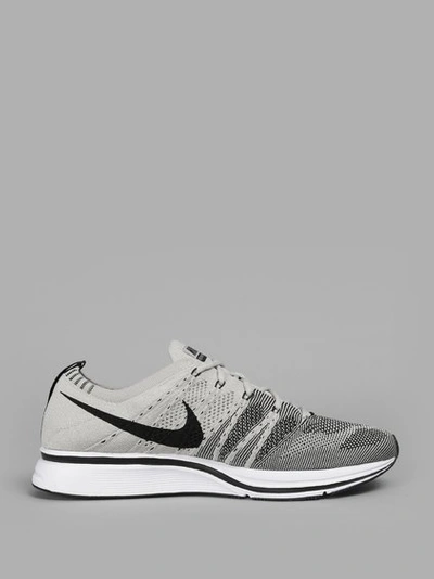 Shop Nike Men's Grey Flyknit Trainer Sneakers