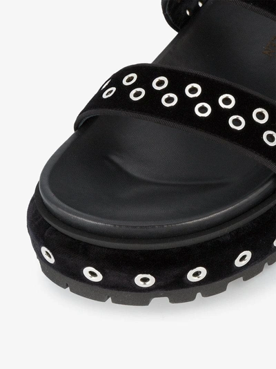 Shop Alexander Mcqueen Two Strap Flatform Sandals In Black
