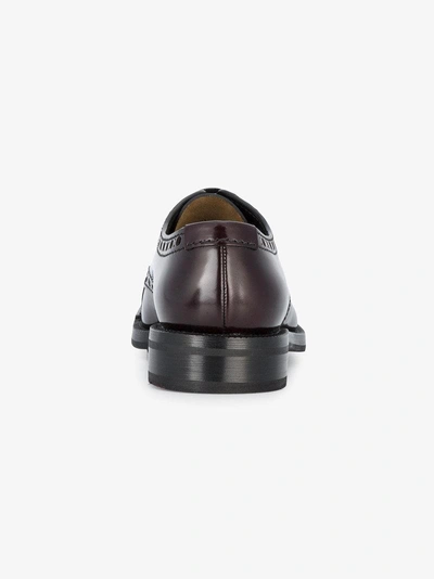 Shop Prada Toe Cap Derby Shoes In Red