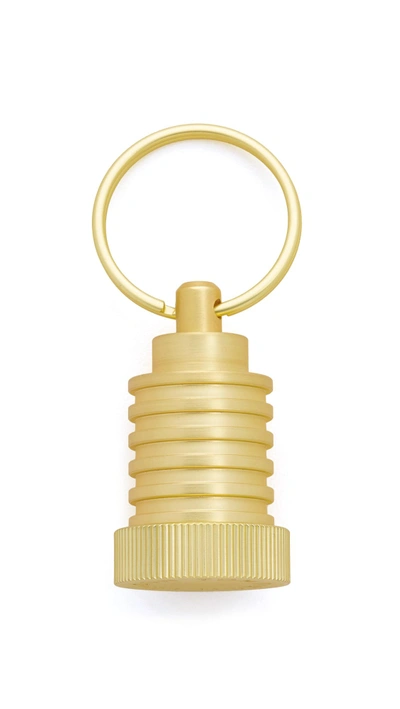 Shop Tom Dixon Cog Key Ring Pod In Brass