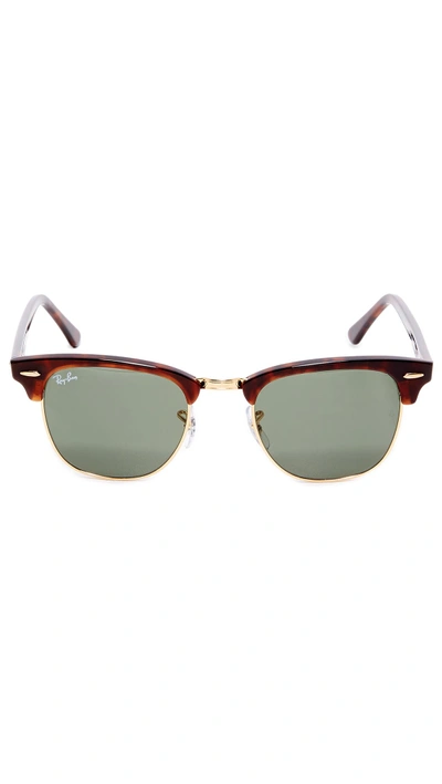 Shop Ray Ban Clubmaster Sunglasses In Brown